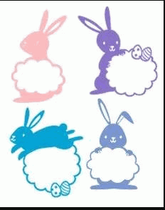Easter Bunny Pattern Free CDR Vectors Art
