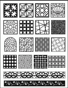 Grill Design Pattern Decoration 6 For Laser Cut Free DXF File