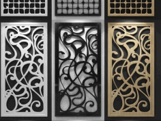 Laser Cut Pattern Panel Partition 3 Free DXF File