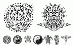 Maori Patterns For Laser Cut Free CDR Vectors Art