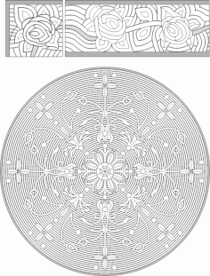 Mosaic Pattern tp021 For Laser Cut Free CDR Vectors Art