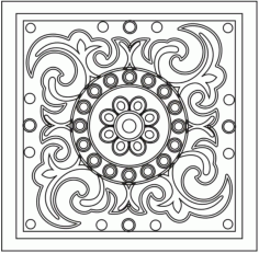 Pattern Of Square Panel 10 Free CDR Vectors Art