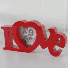 Love Couple Photo Frame For Laser Cut Free CDR Vectors Art