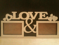 Plywood Decorative Love Frames For Laser Cut Free CDR Vectors Art