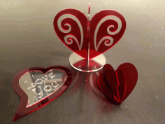A Heart Decoration For Laser Cut Free CDR Vectors Art