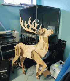 Deer Outdoor Decor 4mm For Laser Cut Free CDR Vectors Art