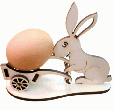Easter Bunny Rabbit For Laser Cut Free CDR Vectors Art