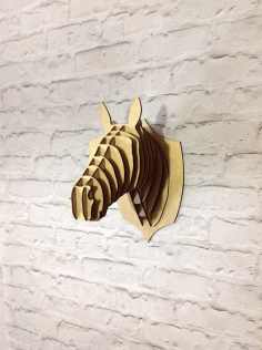 Horse Head Trophy For Laser Cut Free CDR Vectors Art