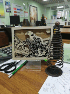 Layered Eagle Drawing For Laser Cut Free CDR Vectors Art