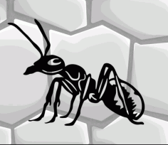 Ant Wall Decorand Free DXF File