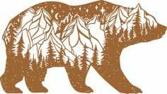 Bear For Laser Cut Free DXF File