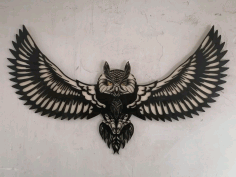 Flying Owl Wall Decor For Laser Cut Free CDR Vectors Art