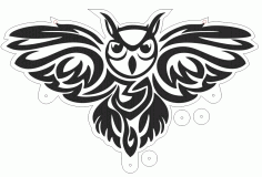 Owl For Laser Cut Free CDR Vectors Art