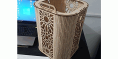 Basket With Handles For Laser Cut Free DXF File