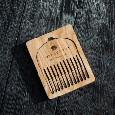 Wooden Beard Comb Set With Case For Laser Cut Free CDR Vectors Art