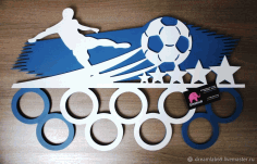 Medalnitsa Futbolist Medals Hanger 3d Puzzle For Laser Cut Free CDR Vectors Art