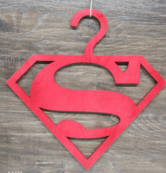 Superman Clothing Hanger For Laser Cut Free CDR Vectors Art