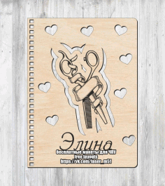 Cover For Notebook Drawing For Laser Cut Free CDR Vectors Art