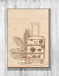 Cover Suitcase Layout For Laser Cut Free CDR Vectors Art