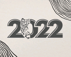 Engrave Year Of The Tiger 2022 For Laser Cut Free CDR Vectors Art