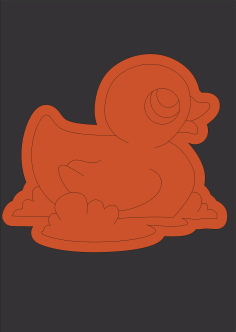 Engraved Duck For Laser Cut Free CDR Vectors Art