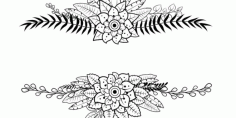 Engraving Floral Flower Design For Laser Cut Free CDR Vectors Art