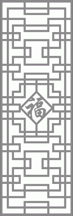 Chinese Cafe Partition Free DXF File