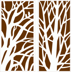 Drawing Room Big Branches Screen Free DXF File