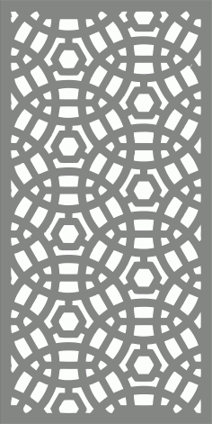 Circular Baffle Pattern Partition Free DXF File