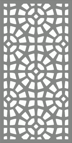 Room Partition Circular Baffle Pattern Free DXF File