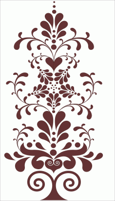 Decorative Floral Flower Pattern Design Free DXF File