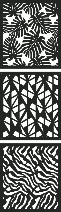 Decorative Screen Patterns Collections Free DXF File