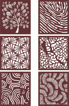 Screen Patterns Collection Free DXF File