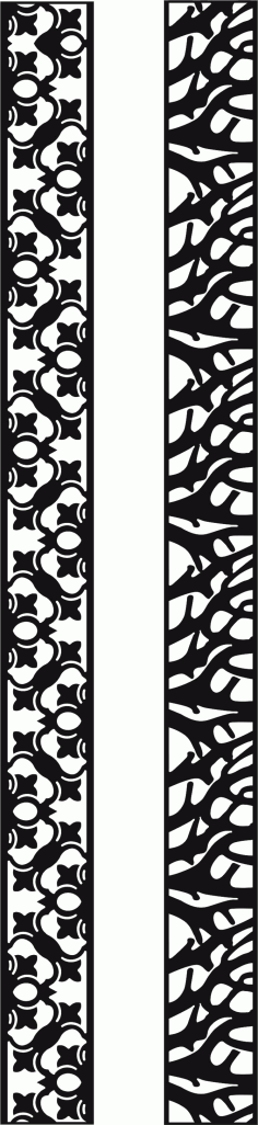 Divider Seamless Floral Screen Panel Free DXF File