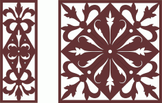 Room Divider Seamless Floral Screen Design Free DXF File