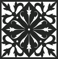 Seamless Floral Screen Design Room Divider Free DXF File