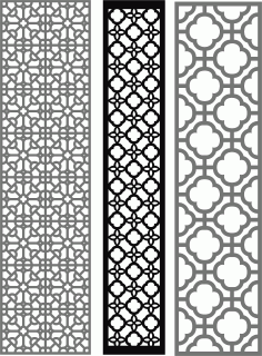 Room Seamless Separator Screen Designs Collection Free DXF File