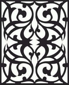 Room Divider Seamless Floral Screen Free DXF File