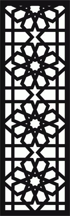 Laser Cut Living Room Screen Seamless Panel Free DXF File