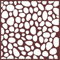 Laser Cut Bubbles Seamless Floral Screen Design Free DXF File