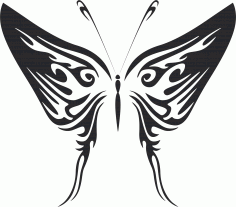 Butterfly Tribal Free CDR Vectors Art