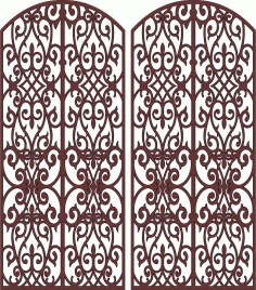 Laser Cut Drawing Room Screen Floral Seamless Panel Free DXF File