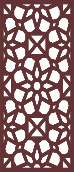 Laser Cut Window Seamless Floral Screen Panel Free DXF File
