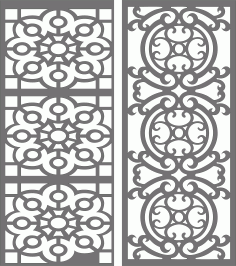 Partition Indoor Panels Room Divider Seamless Patterns Free DXF File