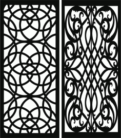 Partition Indoor Panels Screen Room Divider Seamless Designs Free DXF File