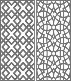 Privacy Partition Indoor Panel Decorative Room Divider Seamless Pattern Free DXF File