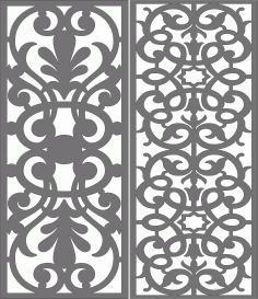 Decorative Privacy Partition Indoor Panel Room Divider Pattern Free DXF File