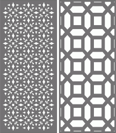 Modern Room Dividers Patterns Free DXF File