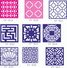 CNC Geometric Pattern Collection Free CDR Vectors Art