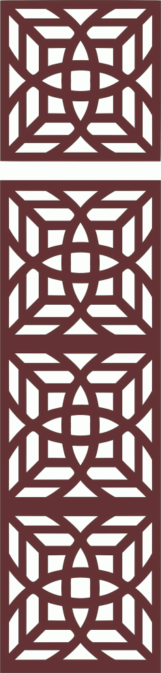 Laser Cut Drawing Room Grill Seamless Design Free DXF File